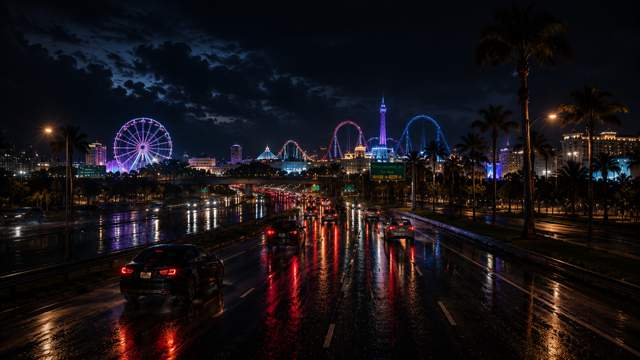 Orlando at night